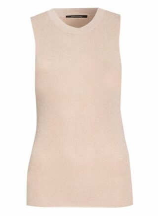 Comma Top Mit Glitzergarn rosa