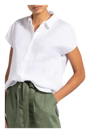 Darling Harbour Hemdbluse Aus Leinen weiss