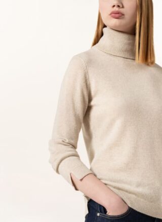 Darling Harbour Rollkragenpullover Aus Cashmere beige