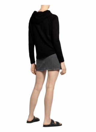 Darling Harbour Strick-Hoodie schwarz