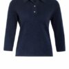 Darling Harbour Strick-Poloshirt Mit 3/4-Arm Aus Cashmere blau