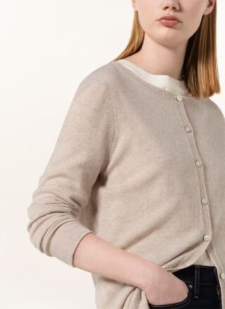 darling harbour Cashmere-Strickjacke Damen, Beige