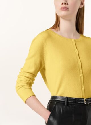 Darling Harbour Strickjacke Aus Cashmere gelb