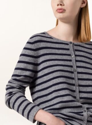 darling harbour Cashmere-Strickjacke Damen, Grau