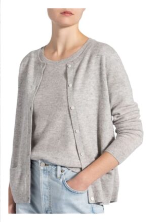 Darling Harbour Strickjacke Aus Cashmere grau