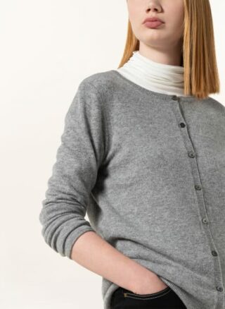 darling harbour Cashmere-Strickjacke Damen, Grau