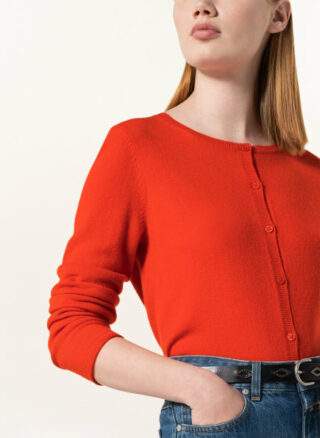 Darling Harbour Strickjacke Aus Cashmere orange