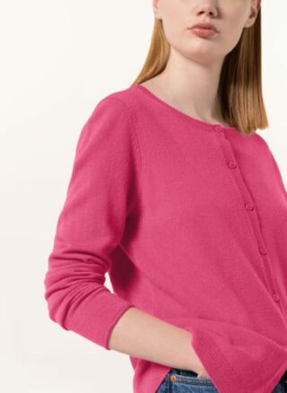 Darling Harbour Strickjacke Aus Cashmere pink