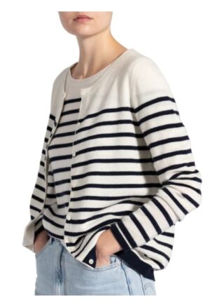 Darling Harbour Strickjacke Aus Cashmere weiss