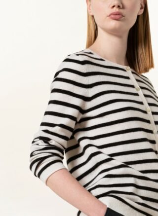 darling harbour Cashmere-Strickjacke Damen, Weiß