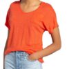 Darling Harbour T-Shirt Aus Leinen orange