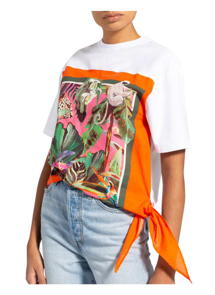 Darling Harbour T-Shirt Im Materialmix weiss Darling Harbour T-Shirt Im Materialmix weiss