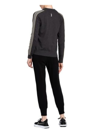 Deha Sweatjacke Mit Galonstreifen Und Glitzergarn grau