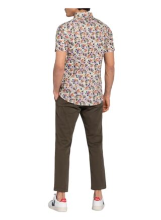 Desoto Kurzarm-Hemd Slim Fit Aus Jersey beige