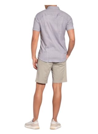 Desoto Kurzarm-Hemd Slim Fit Aus Jersey blau
