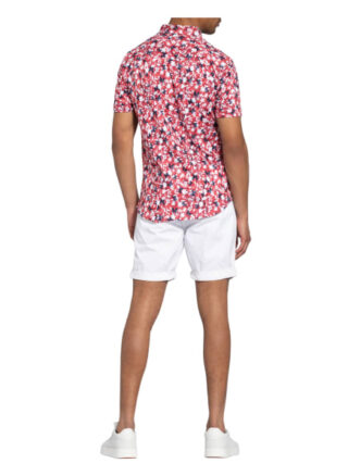 Desoto Kurzarm-Hemd Slim Fit Aus Jersey rot