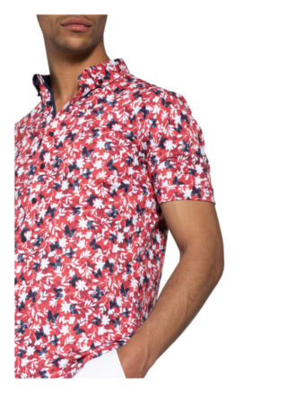 Desoto Kurzarm-Hemd Slim Fit Aus Jersey rot