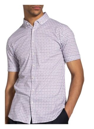 Desoto Kurzarm-Hemd Slim Fit Aus Jersey weiss