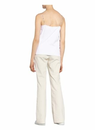 Desoto Top Alina Im Materialmix beige