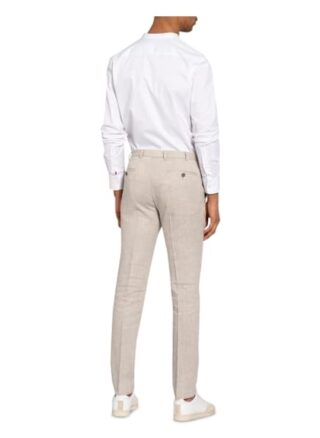 Digel Anzughose Franco Extra Slim Fit Mit Leinen beige