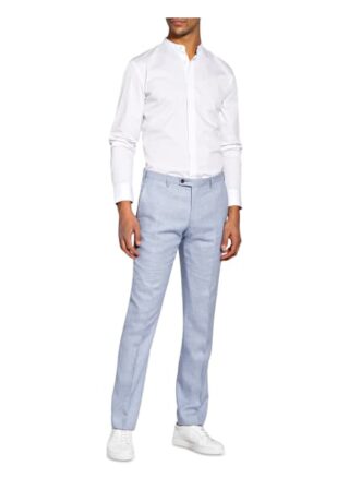 Digel Anzughose Franco Extra Slim Fit Mit Leinen blau