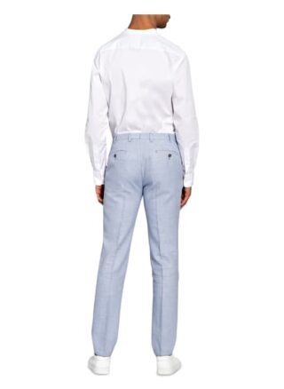 Digel Anzughose Franco Extra Slim Fit Mit Leinen blau
