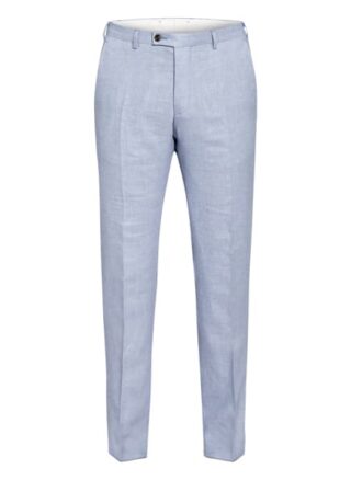 Digel Anzughose Franco Extra Slim Fit Mit Leinen blau