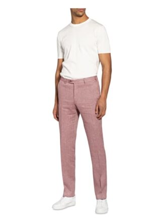 Digel Anzughose Franco Extra Slim Fit Mit Leinen rot