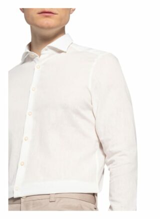 Digel Hemd Keith Slim Fit Mit Leinen weiss