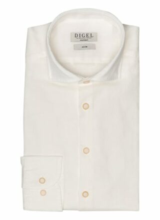 Digel Hemd Keith Slim Fit Mit Leinen weiss