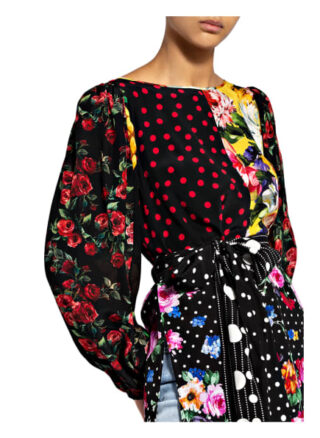 Dolce&Gabbana Blusenshirt Aus Seide schwarz