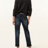 Dolce&Gabbana Destroyed Jeans Slim Fit Mit Galonstreifen blau