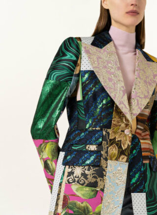 Dolce&Gabbana Longblazer Mit Glitzergarn Aus Brokat schwarz