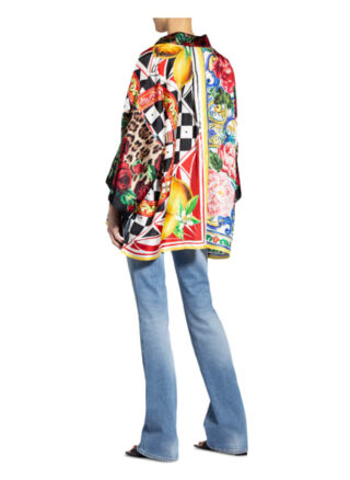 Dolce&Gabbana Oversized-Hemdbluse Aus Seide schwarz