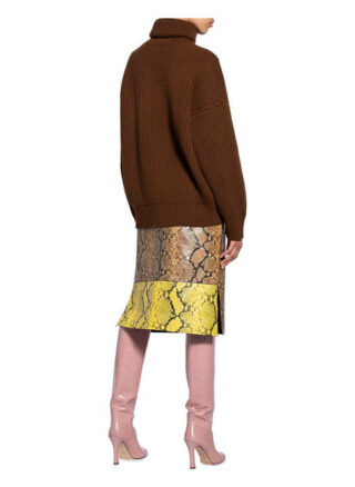 Dolce&Gabbana Oversized-Rollkragenpullover Aus Cashmere braun