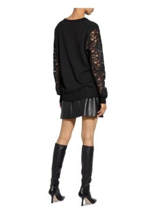 Dolce&Gabbana Pullover Mit Lochspitze Und Cashmere schwarz
