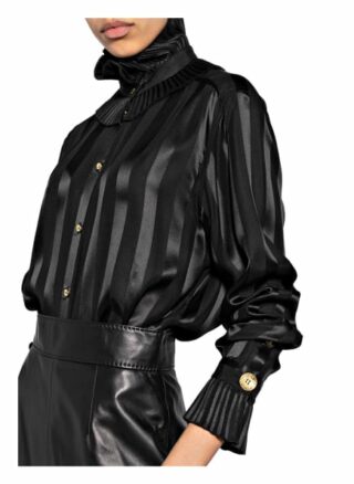 Dolce&Gabbana Seidenbluse Mit Volants schwarz