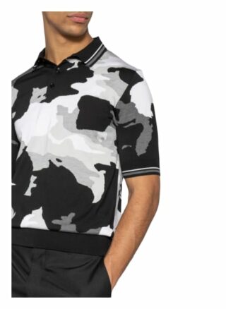 Dolce&Gabbana Strick-Poloshirt Herren, Grau