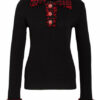 Dolce&Gabbana Strickpullover Mit Bouclé-Besatz schwarz