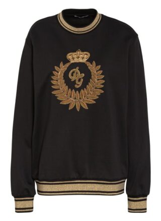 Dolce&Gabbana Sweatshirt Mit Schmucksteinbesatz schwarz