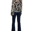 Dondup Blusenshirt In Wickeloptik schwarz