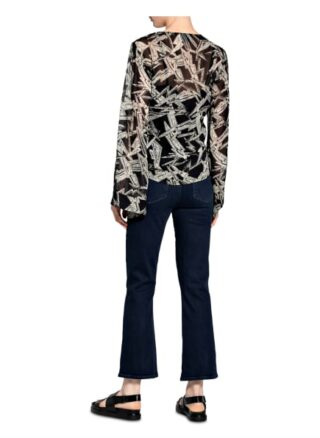 Dondup Blusenshirt In Wickeloptik schwarz