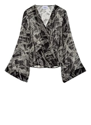 Dondup Blusenshirt In Wickeloptik schwarz