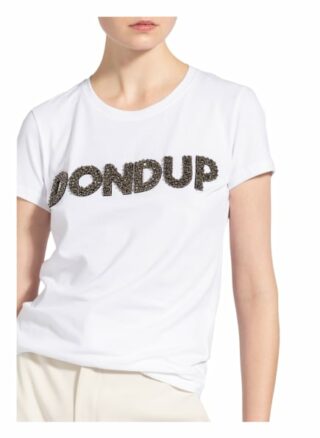Dondup T-Shirt Mit Schmucksteinbesatz weiss