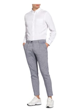 Drykorn Anzughose Care Extra Slim Fit Mit Leinen blau