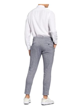 Drykorn Anzughose Care Extra Slim Fit Mit Leinen blau