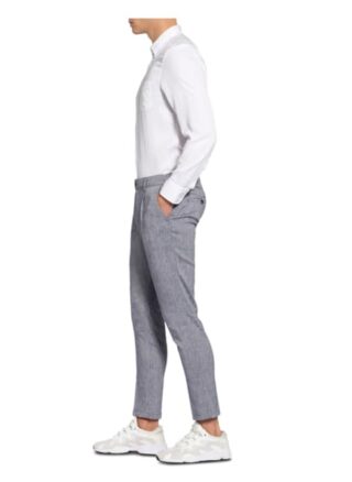 Drykorn Anzughose Care Extra Slim Fit Mit Leinen blau