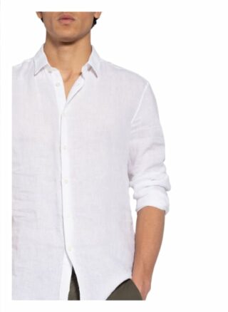 Drykorn Leinenhemd Ruben Slim Fit weiss