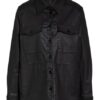 Drykorn Overshirt Nathen In Lederoptik schwarz