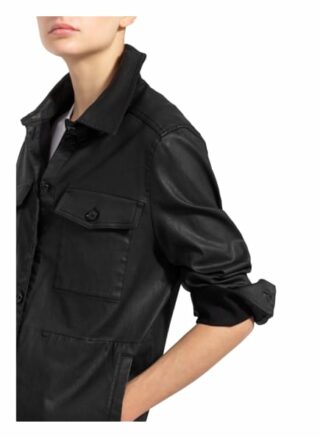 Drykorn Overshirt Nathen In Lederoptik schwarz